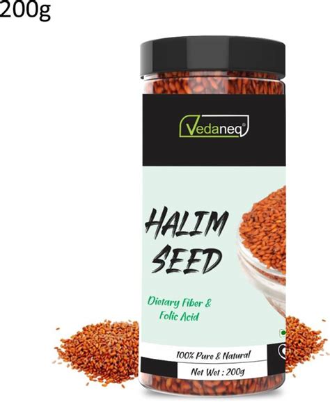 Vedaneq Halim Seeds Organic For Eating Aliv Seeds Rich Protein Fiber Calcium Folic Acid