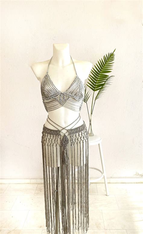 Festival Outfit Rave Burning Man Costume Silver Metallic - Etsy