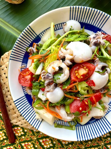 Yum Pla Muk Recipe Authentic Thai Squid Salad