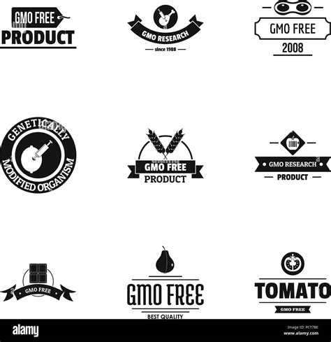 Food free logo set, simple style Stock Vector Image & Art - Alamy