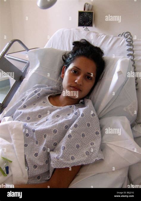 Sick Teenaged Girl At Hospital Stock Photo Alamy