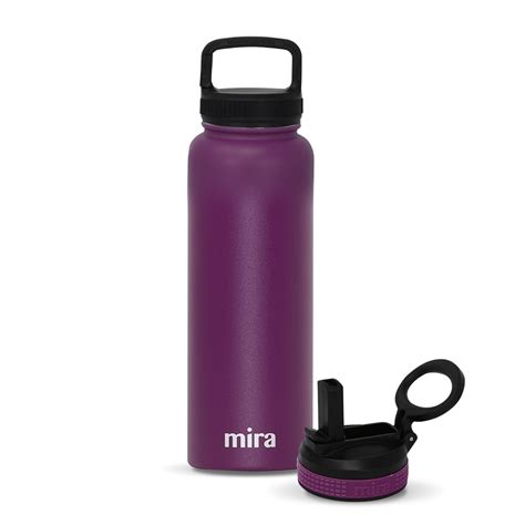 MIRA 40oz Stainless Steel Vacuum Insulated Wide Mouth Water Bottle 2