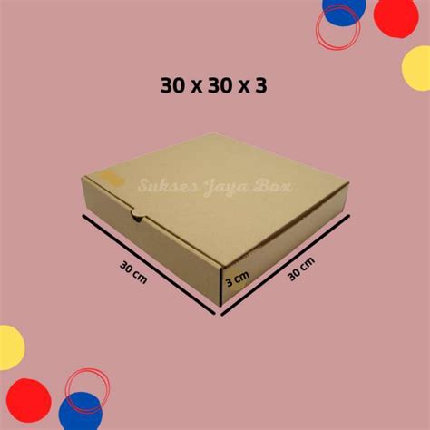 Jual Kardus Dus Box Pizza Jam Dinding Pakaian Donut 30x30x3cm Di