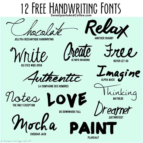 Creative Lifestyles Free Handwriting Fonts Free Fonts