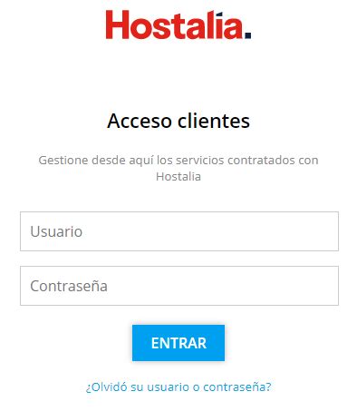 Acceder Al Panel De Control Del Hosting Hostalia Centro De Ayuda