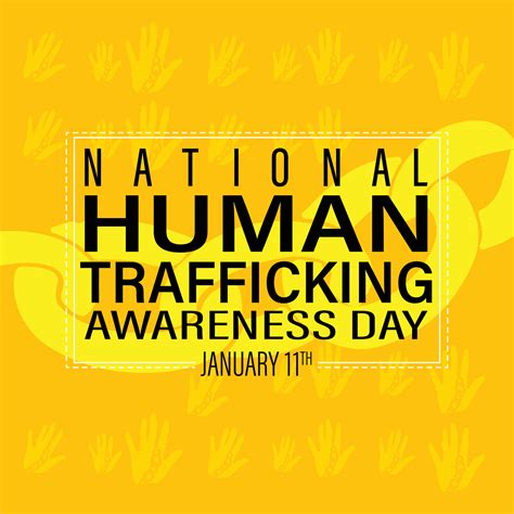 National Human Trafficking Awareness Day On January Th Vector