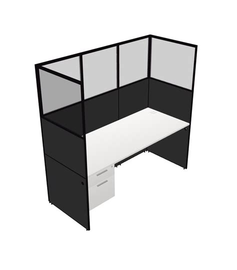 White Shared Rectangular Office Cubicle Panel System With Hanging ...