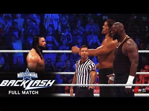 Full Match Roman Reigns Vs Omos The Great Khali Handicap Match