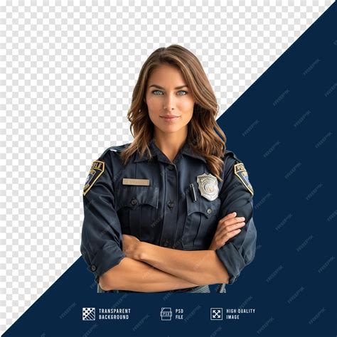 Premium PSD | Photo of a female police officer without HD quality