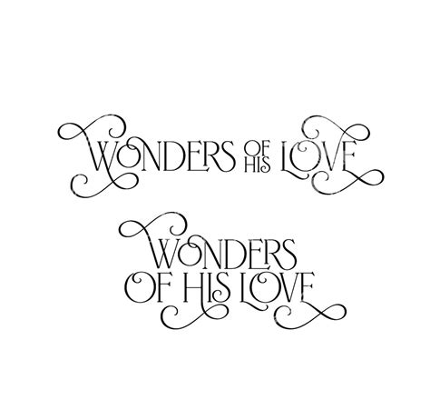 Elegant Wonders Of His Love Text In 2 Formats For Christmas Etsy