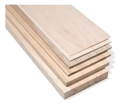 10 Plancha 7 6x91 5cm Madera Balsa 1 5mm Artesania Maqueta