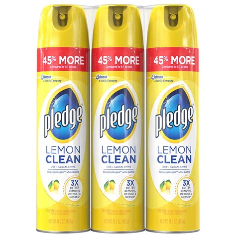 Pledge Lemon Clean Multipurpose Aerosol Spray Original Furniture