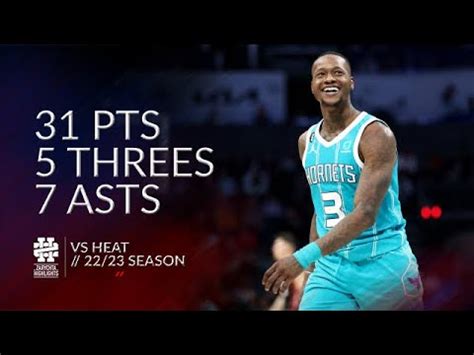 Terry Rozier Pts Threes Asts Vs Heat Season Youtube