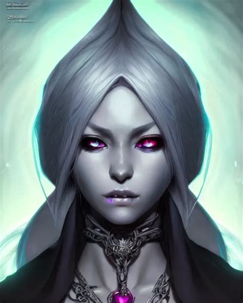 Portrait Of An Anime Female Drow Necromancer Hd Stable Diffusion