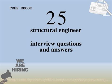 Top 25 Structural Engineer Interview Questions And Answers Pdf Ebook