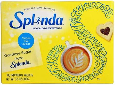 Splenda Sweetener Packets 100 Each Pack Of 2