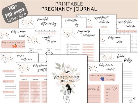 Pregnancy Planner Printable Printable Pregnancy Journal Etsy