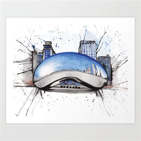 Chicago Bean Drawing At Explore Collection Of