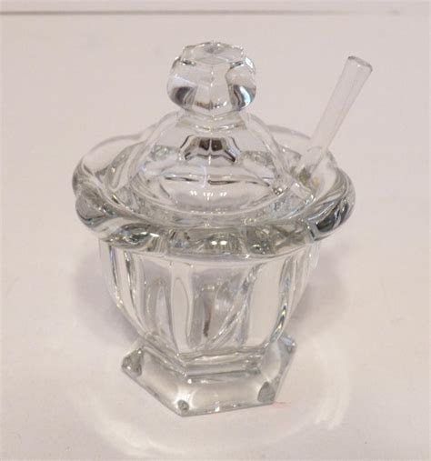 Baccarat Crystal Jelly Jar Sugar Bowl With Lid Spoon