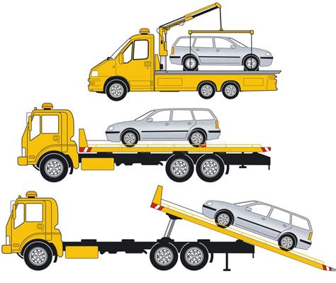 Tow Trucks Stock Vector Illustration Of Haul Plain