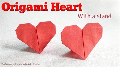 How To Make An Origami Heart With A Stand Valentine S Day T Origami Heart ♥ Youtube