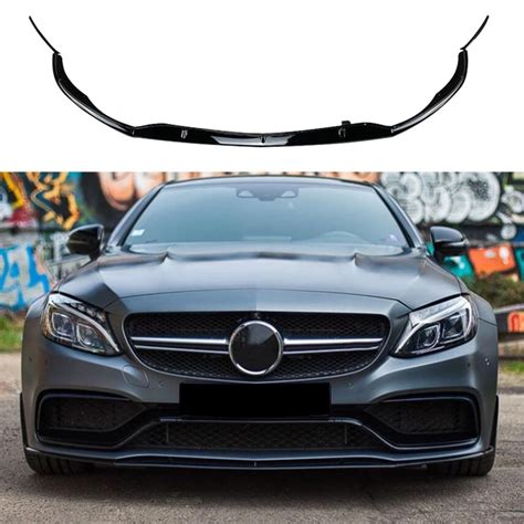 Front Bumper Spoiler Lip For Mercedes Benz C Class W C S C