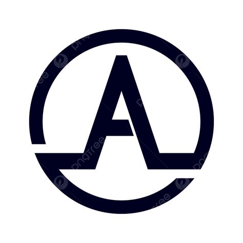 Silhouette Of The Letter A Inside A Circle Idea Inside Drawn Png And