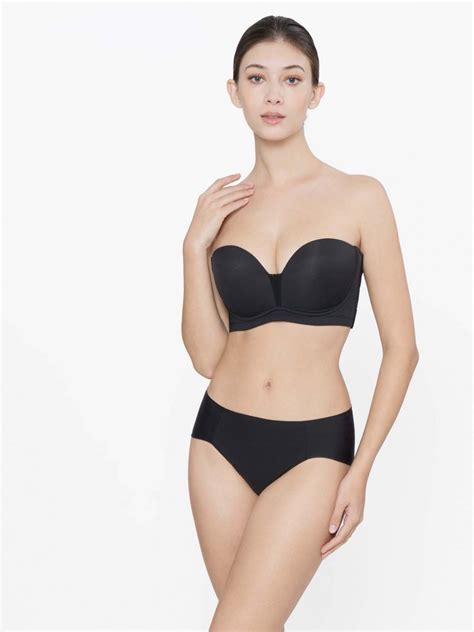 BF 03011 Seamless Laser Cut Bikini Brief Black SATAMI Lingerie