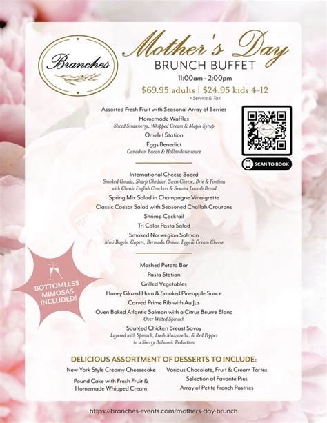 Mothers Day Brunch Buffet Branches Events