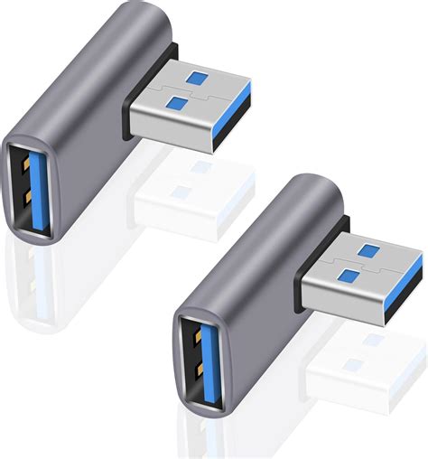 Poyiccot Usb 30 Adapter 90 Degree 90 Degree Usb A Adapter 10gbps Usb A To A Adaper Usb 30