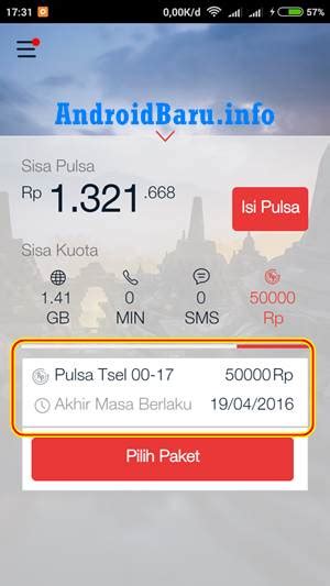 Cara Mendapatkan Pulsa Ribu Gratis Dari My Telkomsel Android