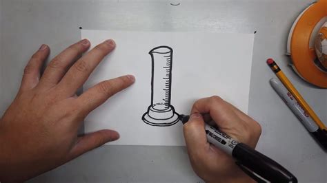 How To Draw A Graduated Cylinder 4k Easy Drawing Tutorial Youtube