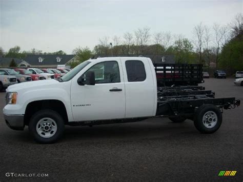 2009 Summit White Gmc Sierra 2500hd Work Truck Extended Cab 4x4 Chassis 16578643 Photo 3