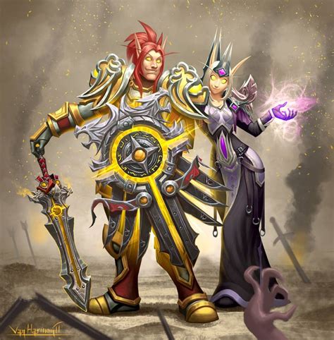 Paladin And Mage By Vanharmontt On Deviantart World Of Warcraft