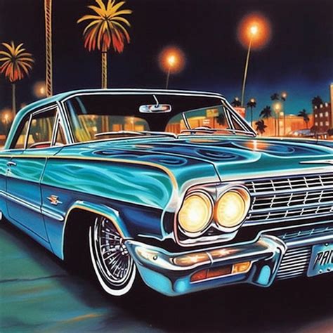 Chevrolet Impala Lowrider Chevy Low Rider Poster Art