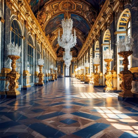 Premium AI Image | Interior of Palace of Versailles Background