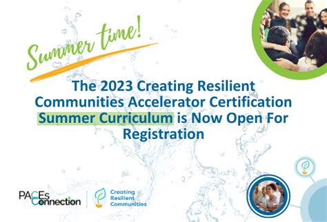 The 2023 Creating Resilient Communities Summer Curriculum Is Now Open