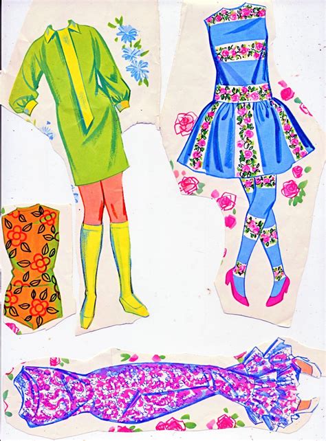 Vintage Mod Barbie Paper Dolls Clothes Box By Whitman Etsy