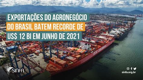 Exportações do agronegócio do Brasil batem recorde de US 12 bi em