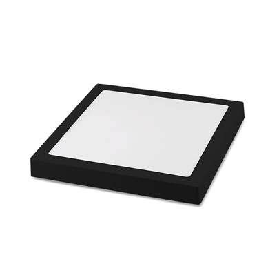 Painel LED Sobrepor Quadrado 12W 3000K Preto