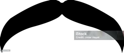Kumis Siluet Hitam Kumis Pria Dewasa Simbol Hari Ayah Ilustrasi Vektor