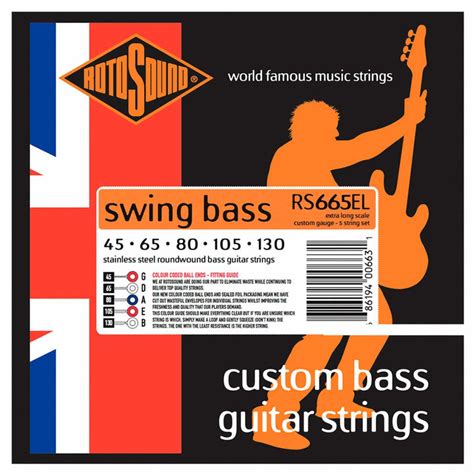 Rotosound Rs665el Extra Long Scale Bass 5 String Set Ev Entz Music