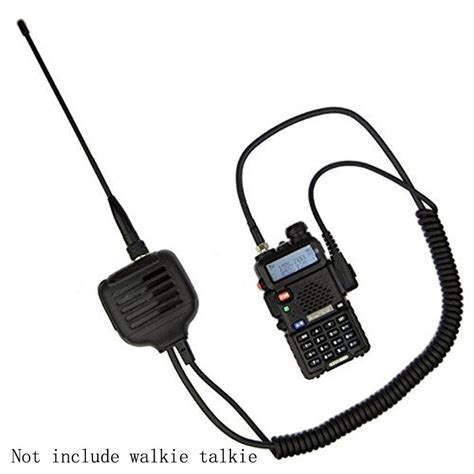 Handheld Shoulder Remote Speaker Microphone With Dual Band Antenna For