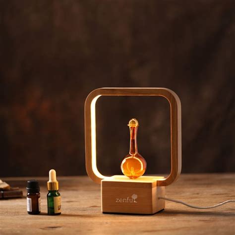 Nebulizer Square Aroma Diffuser Zonder Water Vierkant Hout Zenful