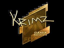 KRIMZ Gold Boston 2018 CSGO Sticker Price CS GO Captain