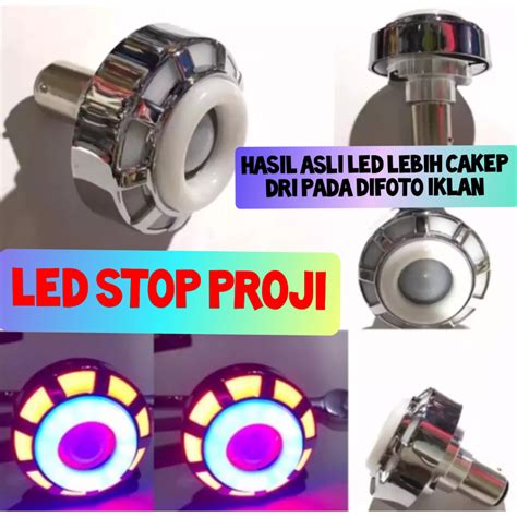 Jual Lampu Stop Rem Belakang Projie Rainbow Spiral Bulat Kotak