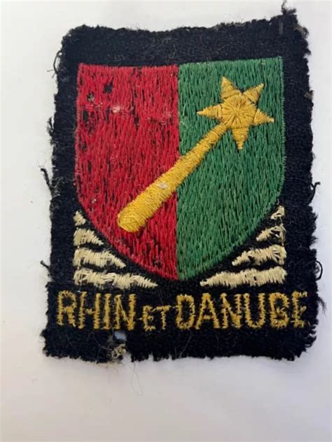 INSIGNE DE DIVISION En TISSUS RHIN ET DANUBE 1 ARMEE DE LATTRE EUR