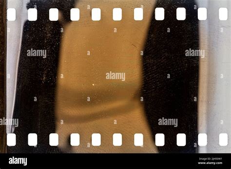 Dusty And Grungy 35mm Film Texture Or Surface Perforated Scratched