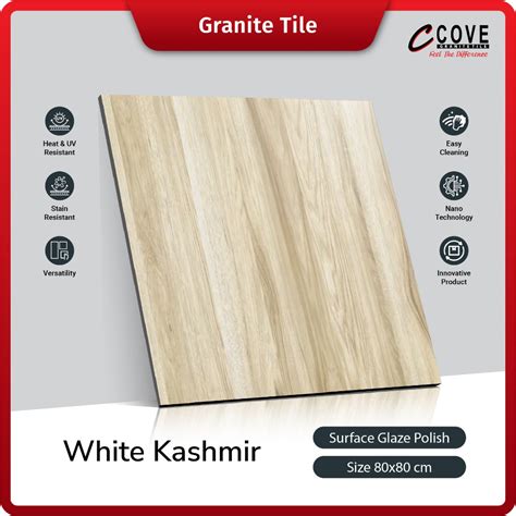 Jual Granite Tile Cove White Khasmir X Granit Keramik Lantai