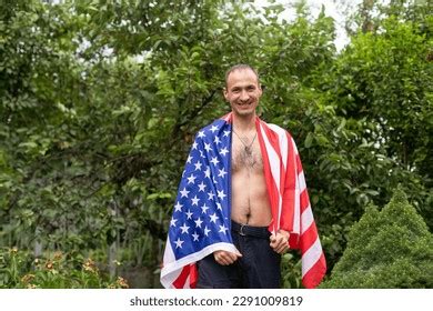 Naked Man American Flag Stock Photo 2291009819 Shutterstock